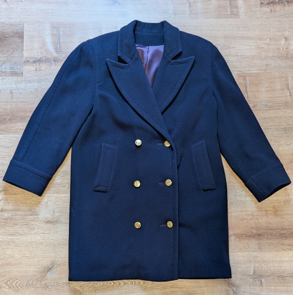 Vintage Canadian Made Hannah Wool & Cashmere Double Breasted Jacket